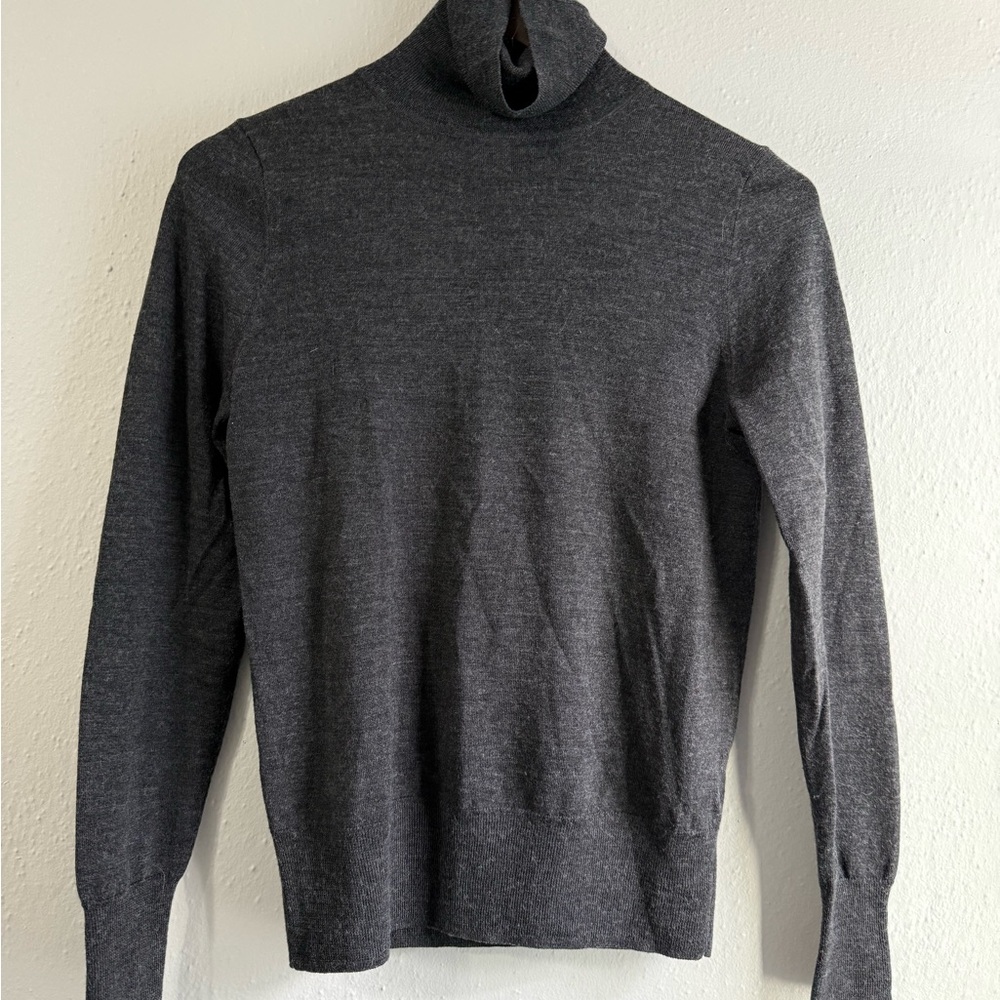 J. Crew Gray Turtleneck Sweater Slim Fit Knit
